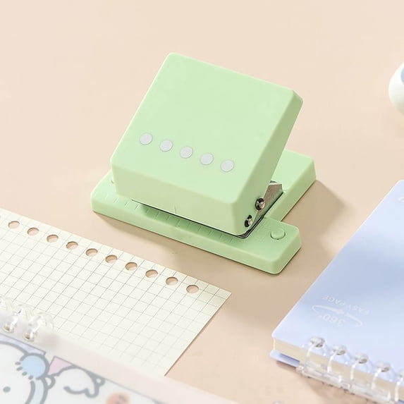Deeceymbur Manual Multi Functional Portable Mini Paper Hole Puncher For Binder Binding Office Document Organization Paper Crafting And Stationery