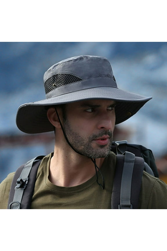 Men’s UV Protection Quick-Dry Hat – Perfect for Fishing, Hiking & Outdoor Adventures (UPF 50+ Sun Shield) Dark Gray