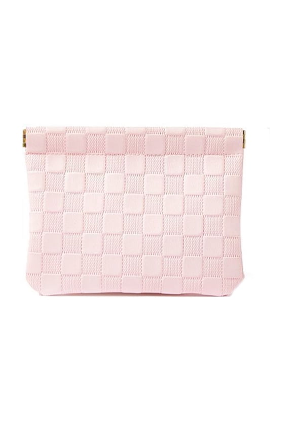 Mini Makeup Bag Small Travel Cosmetic Pouch PU Waterproof Storage Lipstick Pens Cables Toiletry Organizer 5.9x3.9x0.8 Inches