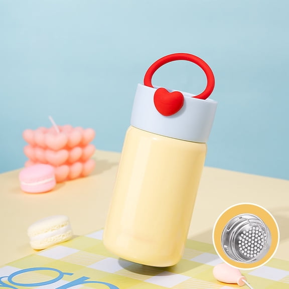 Deeceymbur Mini Stainless Steel Thermol Tea Strainer Pocket Size Outdoor Use 2.6x5.6in