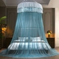 thumbnail image 1 of Deeceymbur Mosquito Net for Bed Canopy Princess Style Ceiling Mounted Dome No Installation Foldable Bed Curtain with Lace Ruffles for Queen King Bedroom Decor, 1 of 6