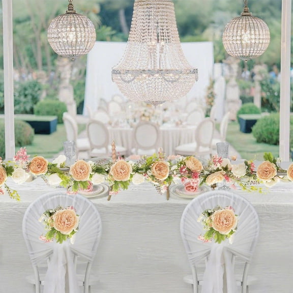 Deeceymbur Multi Color Plastic Rose Decorative Vines Hanging Garland for Living Room Wall Covering Event Decor and Gift Giving 5.91ft