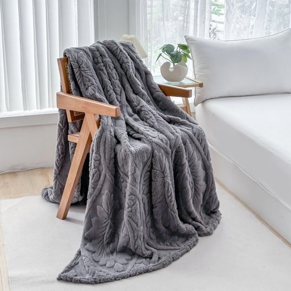Deeceymbur Multifunctional Soft Flannel Blanket Washable Portable for Bed Sofa Office Napping All Season Gift