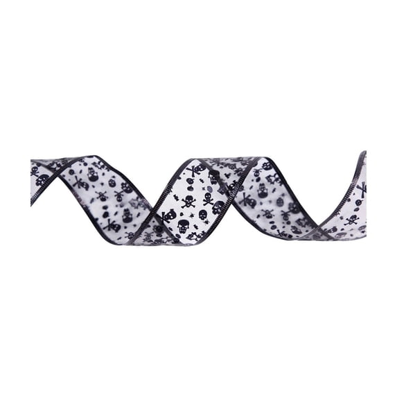 Deeceymbur Multipurpose Hot Stamping Woven Ribbon Thanksgiving Halloween Party Gift Wrapping Craft Ribbon 196.85x1.97in