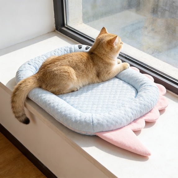 Deeceymbur Non Slip Cooling Mat Washable Breathable Chill Pad Thickened Resting Cushion for Dogs Cats Kennel Sofa Floor Hot Weather Comfort