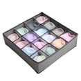 thumbnail image 1 of Deeceymbur Non-Woven Fabric Closet organizer, Underwear and Sock Storage Box With Compartments, Space-Saving and Foldable Design for Drawers and Cabinets Gray-B, 1 of 3