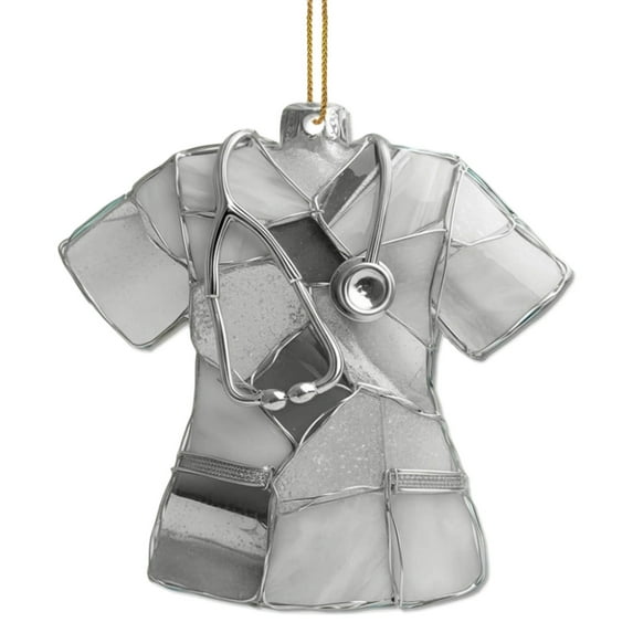 Deeceymbur Nurse Ornament Christmas Trees Decor Acrylic Pendant Personalized Gift for HealthCarse Workers RN CNA Holiday Decoration Festive Ornament