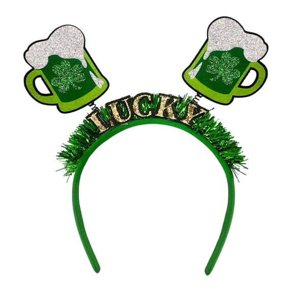 Deeceymbur One Size St Patricks Day Green Headband Irish Festival Party Carnival Prop Unisex Headwear