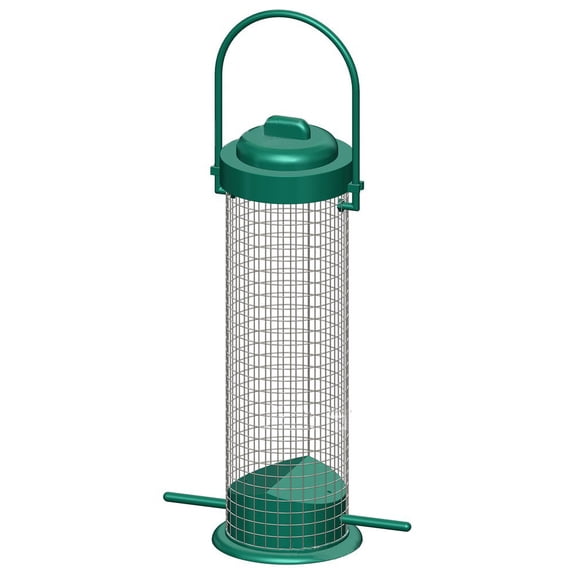 Deeceymbur Outdoor Iron Mesh Bird Feeder Suspended Automatic Bird Feeder Metal Bird Feeder