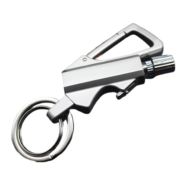 Deeceymbur Outdoor Keychain Tool Permanent Match Lighter Bottle Opener Multifunctional Portable Waterproof Design for Camping Emergency Kit Storage Pouch