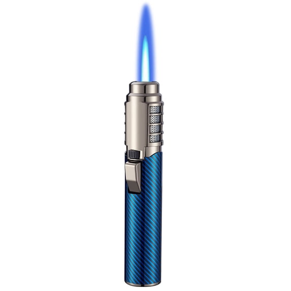 Deeceymbur Outdoor Windproof Torch Lighter Adjustable Flame Butane Refillable for Hiking and Barbecue
