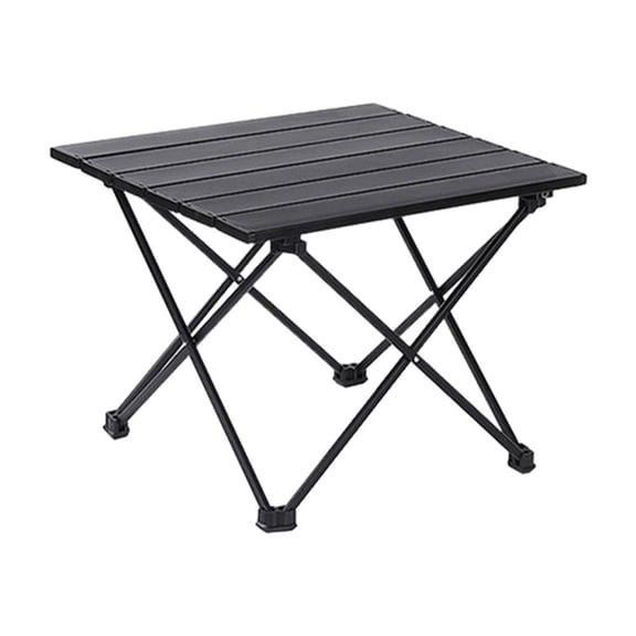 Deeceymbur Outdoor iron tabletop folding table Iron tabletop portable roller shutter table with large capacity storage bag Outdoor mini folding table suitable for camping