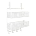 thumbnail image 1 of Deeceymbur Over The Door Organizer 2 Tier Baskets 4 Hooks Metal Hanging Storage Shelf for Bathroom Kitchen Pantry Space Saving Shelf and Rack, 1 of 5