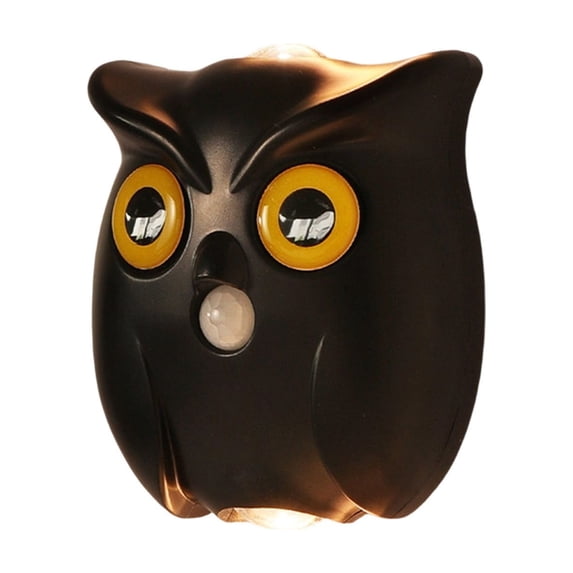 Deeceymbur Owl Shaped Motion Sensor Wall Lamp Night Light Magnetic Suction Base Adjustable Brightness Wireless Induction Light
