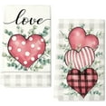 thumbnail image 1 of Deeceymbur Pair of Valentines Day Kitchen Towels Absorbent Drying Cloths Dish Towels for Home Kitchen Cleaning Baking Needs, 1 of 6
