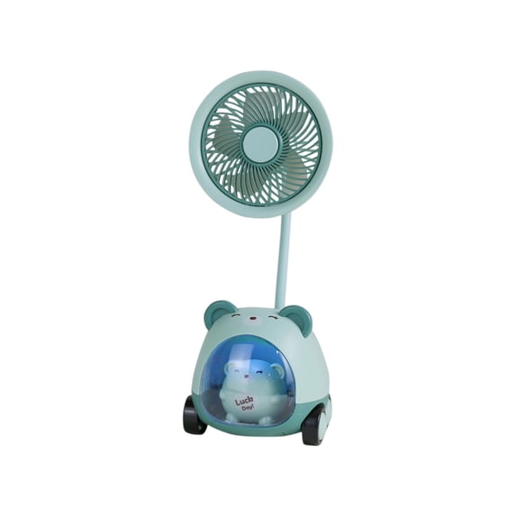Deeceymbur Pencil Sharpener Fan Light USB Rechargeable Desk Fan with LED Multi Function Home Office Small Personal Cooler Stand Handle Quiet