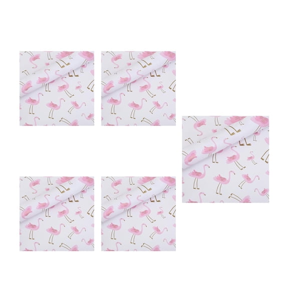 Deeceymbur Pink Gift Wrapping Paper Holiday Decoration Packaging Presents Bouquets Books 5 Sheets