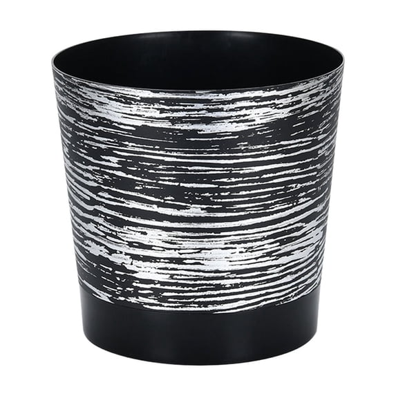 Deeceymbur Plastic Flower Pot with Floral Design Indoor Outdoor Plants Pot for Roses Herbs Gardening Container with Drainage Hole
