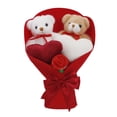 thumbnail image 1 of Deeceymbur Plush Cow Bouquet Stuffed Animal with Bow Soft Sleeping Doll Soothing Companion Cute Cuddle Gift for Valentines Day Birthday Stress Relief, 1 of 9