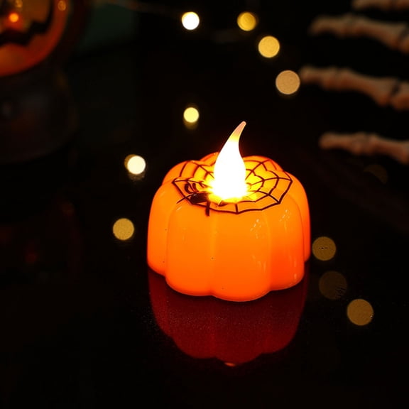 Deeceymbur Portable Halloween Wind Lamp Plastic Ghost Festival Decoration with Glowing Effect 1.89x1.57in