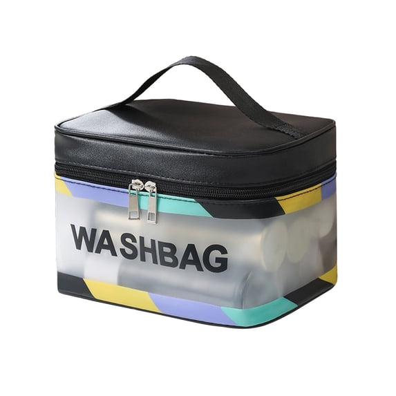 Deeceymbur Portable PVC Toiletry Bag Large Capacity Waterproof Makeup Organizer for Travel Camping Gym Storage