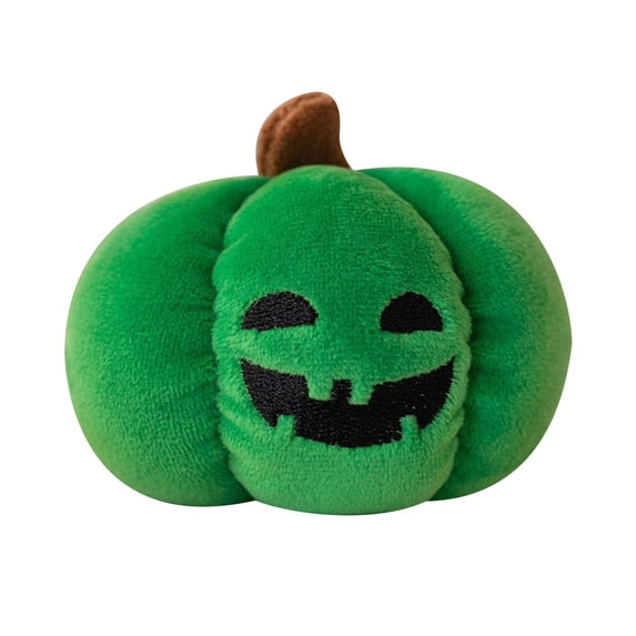 Deeceymbur Pumpkin Night Light Plush Keychain Halloween Gifts for Car, Backpack, Key Pendant Green