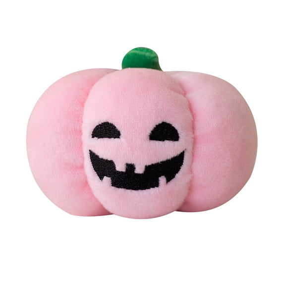 Deeceymbur Pumpkin Night Light Plush Keychain Halloween Gifts for Car, Backpack, Key Pendant Pink