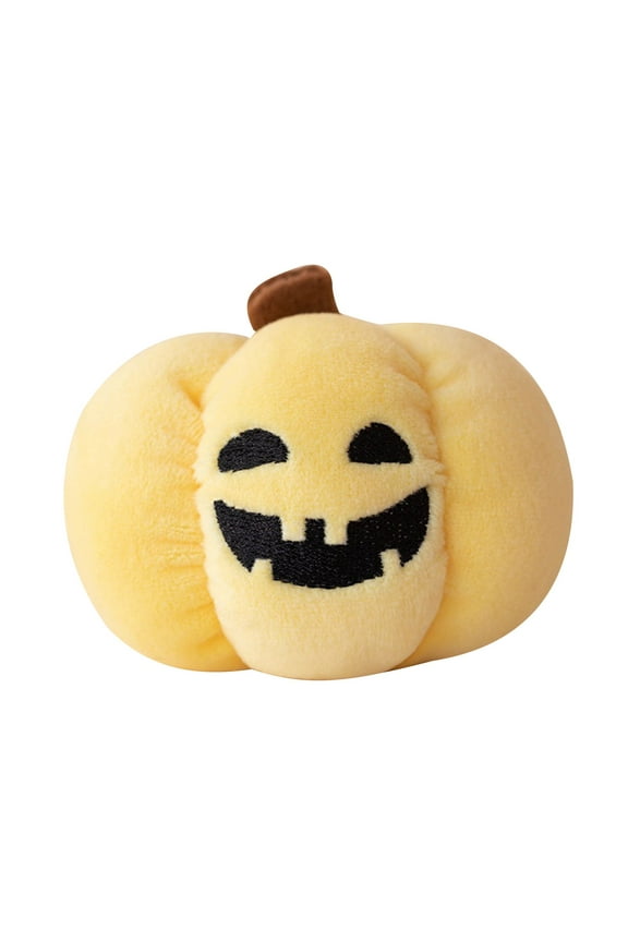 Deeceymbur Pumpkin Night Light Plush Keychain Halloween Gifts for Car, Backpack, Key Pendant Yellow