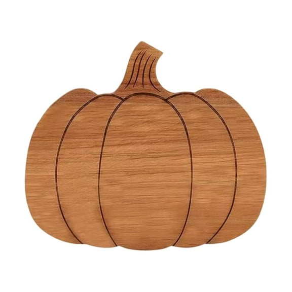 Deeceymbur Pumpkin Serving Tray Wooden Cheese Board for Fall Holidays Party Decor Charcuterie Platter Kitchen Table Display