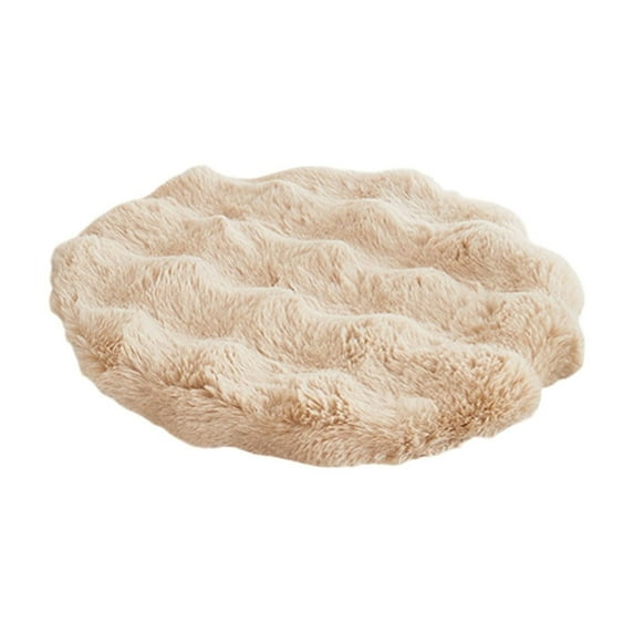 Deeceymbur Round Cushion Plush Soft Fluffy Pillow Warm Seat Pad for Sofa Chair Accent Decor Living Room Bedroom Home Decor Cozy Throw Pillow