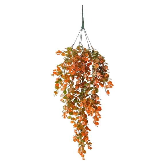 Deeceymbur Round Simulation Vine Ring Waterproof Plastic Leaves for Garden Wedding Party Decoration