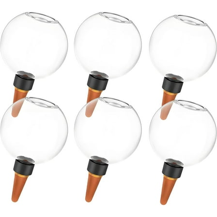 Deeceymbur Self Watering Globes for Plants - 17.5oz Slow Release Water Bulbs with Dripper Insert, Automatic Indoor/Outdoor Planter Watering System