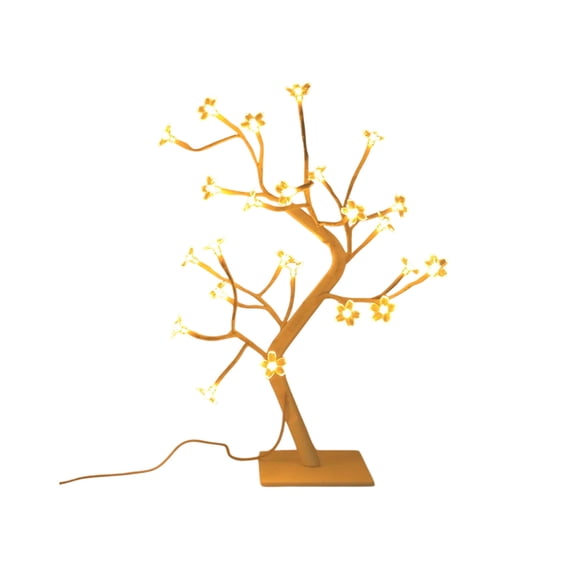 Deeceymbur Shapeable Flowering Tree Lamp Warm White Glowing Ambient Light USB Charging Home Decor Festive Tabletop Display 17.72in