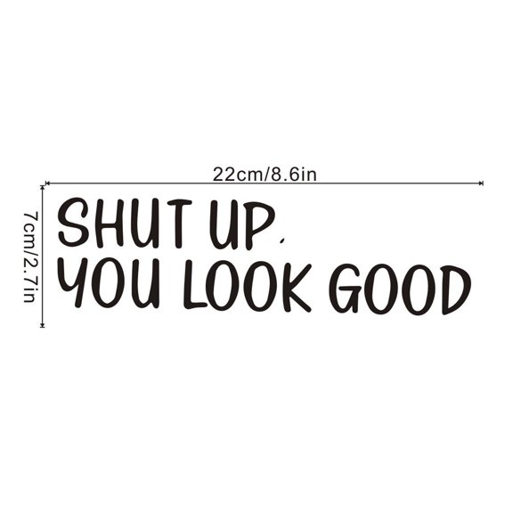 Deeceymbur Shut Up Wall Stickers Restroom Room Mirror Decorative Wall Stickers Self Adhesive Wall Stickers