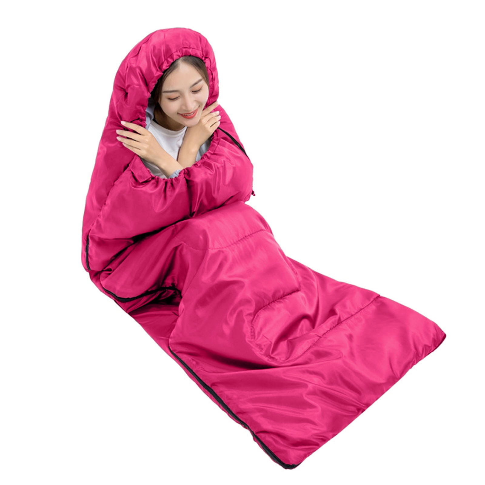 Deeceymbur Sleeping Bags Xl for Adults Men'S Large Wide Sleeping Bag for Camping, Backpacking, Warm and Cool Weather Outdoor Activities Hot Pink