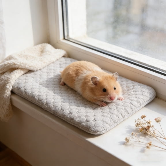 Deeceymbur Small Animal Cooling Pad Foldable Ice Chill Mat Breathable Heat Relief Cushion for Hamster Rabbit Cage Indoor Outdoor Traveling Using