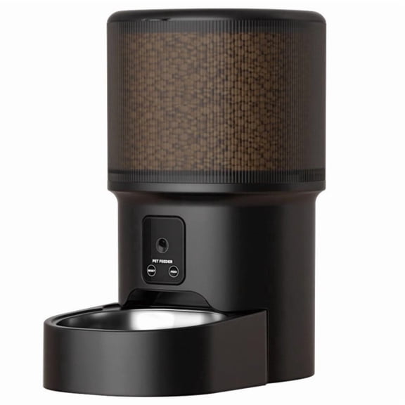 Deeceymbur Smart Pet Feeder with Camera Voice Control Automatic Timed Food Dispenser for Cats Dogs Remote WiFi App Monitoring Scheduling Interaction