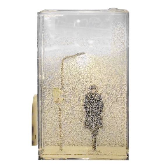 Deeceymbur Snow Night Light Snow Scene Lamp Flowing Glitter Decoration Bedroom Accent Romantic Ambiance Home Decor