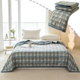 thumbnail image 1 of Deeceymbur Soft Skin-Friendly Washable Printed Summer Quilt Breathable Air Conditioning Quilt Lightweight Cotton Bedding 59x78 Inch for Home Dorm Travel, 1 of 7
