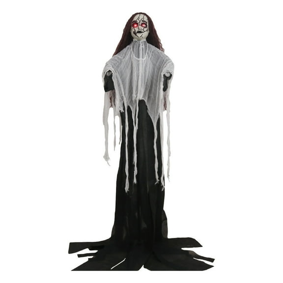 Deeceymbur Spooky Motion Activated Bride Decoration with Flashing Eyes Moving Arm Indoor Outdoor Halloween Decor 57.08x12.99in