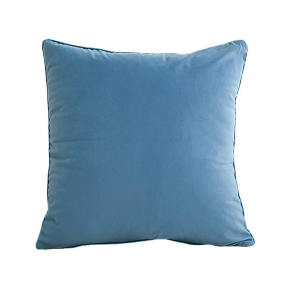Deeceymbur Square Flocked Velvet Sofa Pillow Modern minimalists Style for Living Room Bedroom Blue