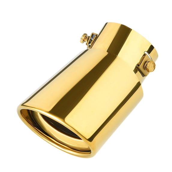 Deeceymbur Stainless Steel Car Exhaust Tip Curved Muffler Tailpipe Modification Tail Throat Tail Pipe for Vehicle
