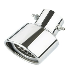 Deeceymbur Stainless Steel Car Exhaust Tip Curved Muffler Tailpipe with Mesh Modification Tail Throat Tail Pipe for Vehicle The Majority of Car Models