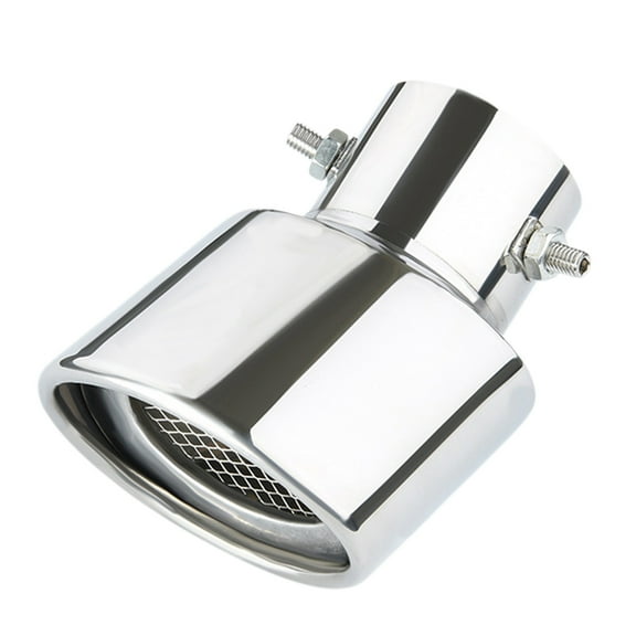 Deeceymbur Stainless Steel Car Exhaust Tip Curved Muffler Tailpipe with Mesh Modification Tail Throat Tail Pipe for Vehicle The Majority of Car Models
