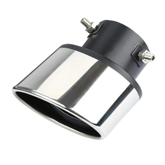 Deeceymbur Stainless Steel Car Exhaust Tip Curved Muffler Tailpipe with Mesh Modification Tail Throat Tail Pipe for Vehicle Most Car Models