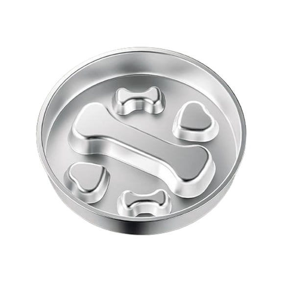 Deeceymbur Stainless Steel Slow Feeder Bowl Pet Food Dish for Dogs Cats Anti-Slip Design Large Capacity Chew Slowly