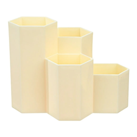 Deeceymbur Storage Organizer Multifunctional Desk Caddy Compartments for Pen Pencil Brush Art Supply Holder Office Home Bathroom Countertop Tray in White Blue Yellow Pink