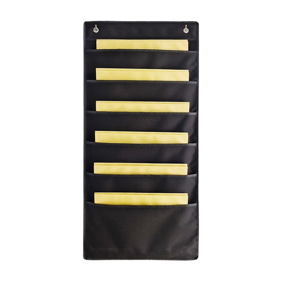 Deeceymbur Storage Pocket 6 Layer Hanging Wall File Organizer with 2 Hooks for Documents Magazines Mail Organization