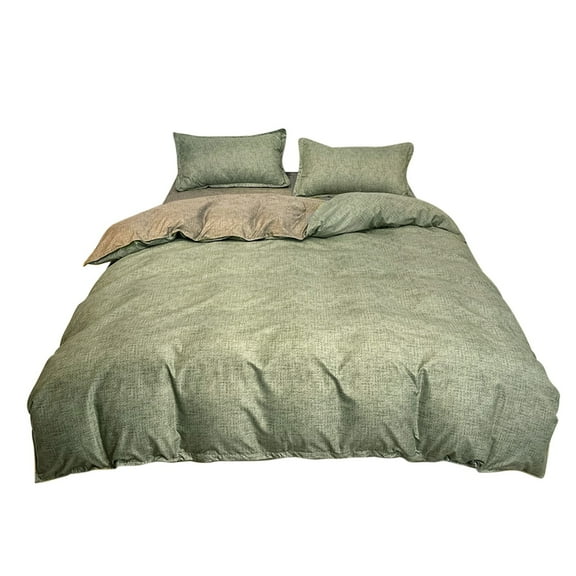 Deeceymbur Suitable For 70.86 Inch Bed Type In Student Dormitories Comfortable And Soft Four Piece Bedding Set Fresh Color Washed