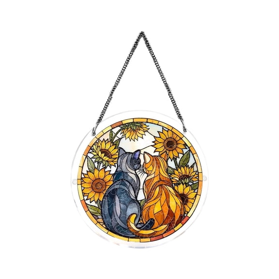 Deeceymbur Sun Catcher Acrylic Spring Bird Window Decoration Puzzle Stained Glass Style Hanging Ornament
